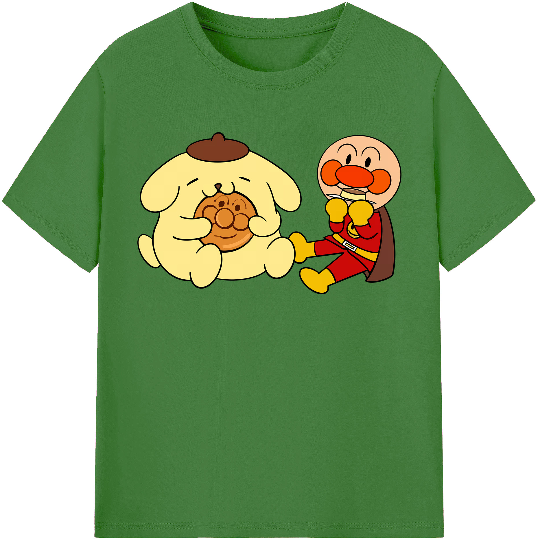 （画像用） アンパンマン Anpanman レディースカジュアルプリントTシャツ（綿100％）